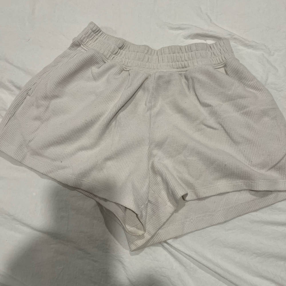 Gilly Hicks Ribbed White Shorts